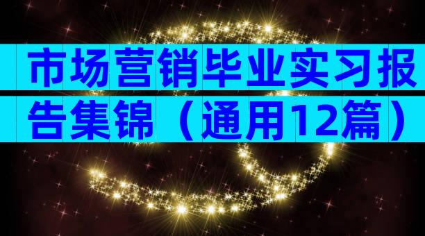 市场营销毕业实习报告集锦（通用12篇）