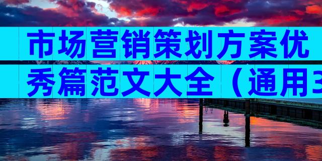 市场营销策划方案优秀篇范文大全（通用33篇）