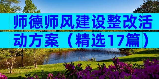 师德师风建设整改活动方案（精选17篇）