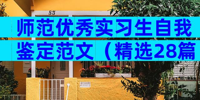 师范优秀实习生自我鉴定范文（精选28篇）