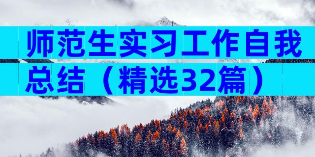 师范生实习工作自我总结（精选32篇）
