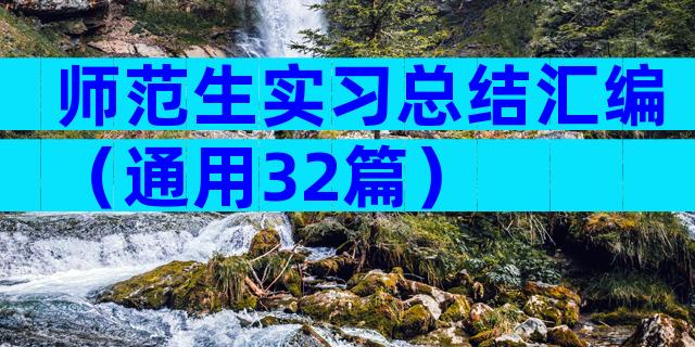 师范生实习总结汇编（通用32篇）