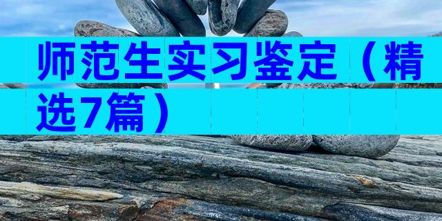 师范生实习鉴定（精选7篇）