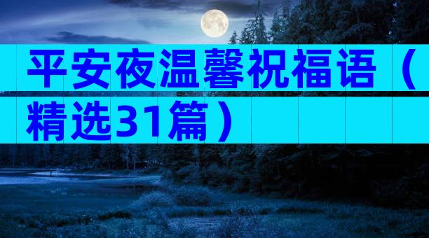 平安夜温馨祝福语（精选31篇）