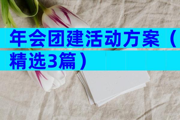 年会团建活动方案（精选3篇）