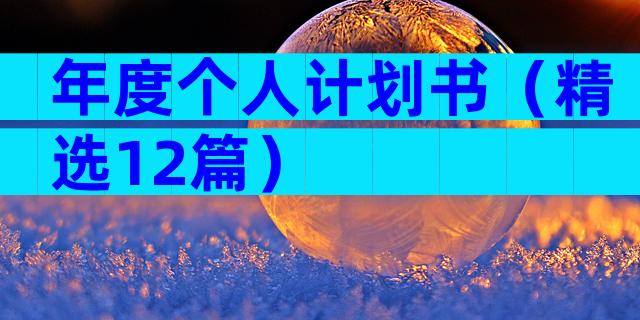 年度个人计划书（精选12篇）