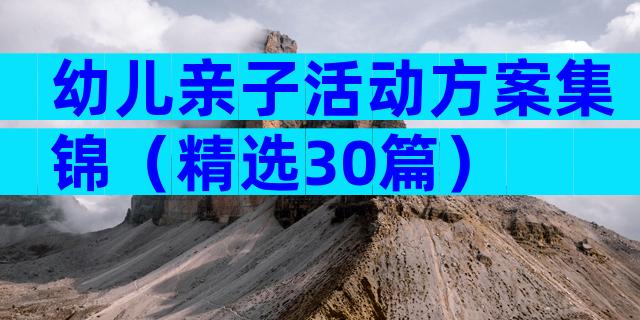幼儿亲子活动方案集锦（精选30篇）