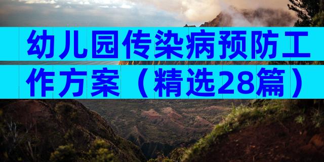幼儿园传染病预防工作方案（精选28篇）