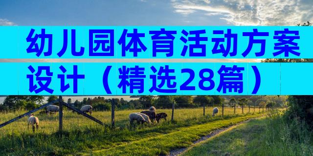 幼儿园体育活动方案设计（精选28篇）