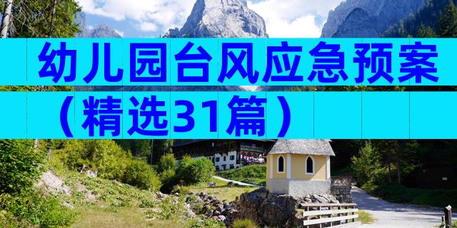 幼儿园台风应急预案（精选31篇）