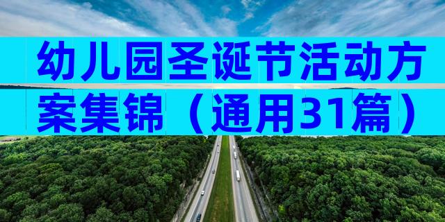 幼儿园圣诞节活动方案集锦（通用31篇）