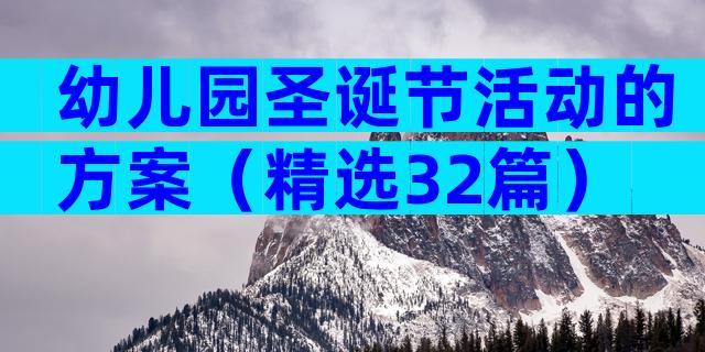幼儿园圣诞节活动的方案（精选32篇）