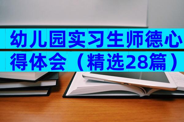幼儿园实习生师德心得体会（精选28篇）