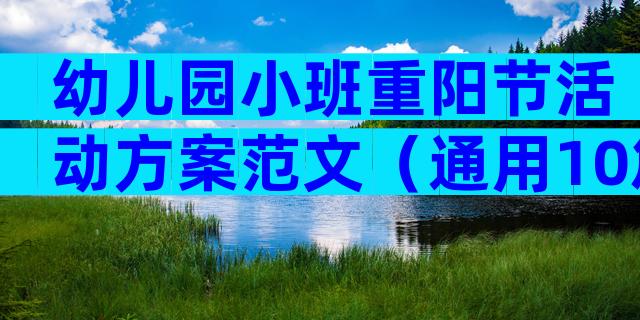 幼儿园小班重阳节活动方案范文（通用10篇）