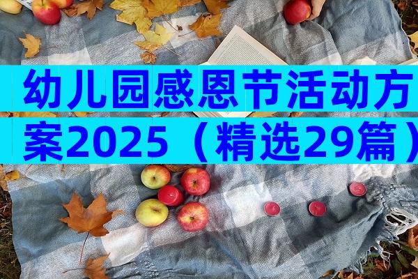 幼儿园感恩节活动方案2025（精选29篇）