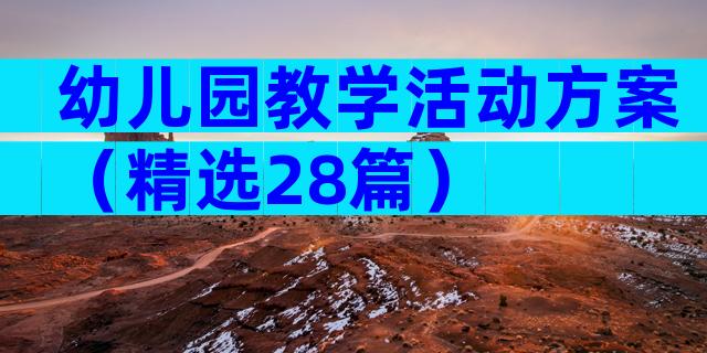 幼儿园教学活动方案（精选28篇）