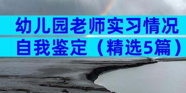 幼儿园老师实习情况自我鉴定（精选5篇）