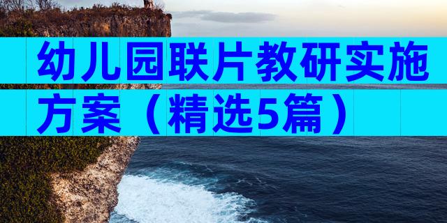 幼儿园联片教研实施方案（精选5篇）