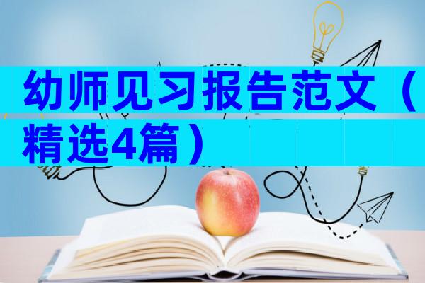 幼师见习报告范文（精选4篇）