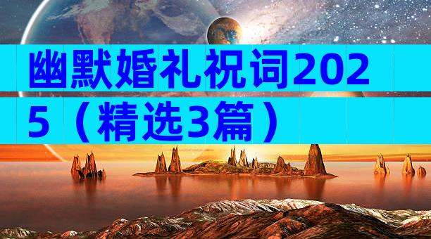 幽默婚礼祝词2025（精选3篇）