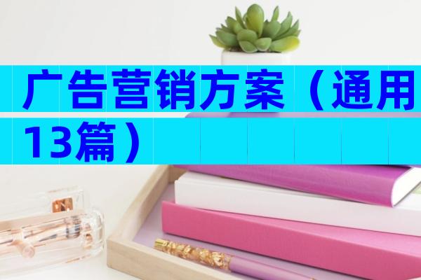 广告营销方案（通用13篇）