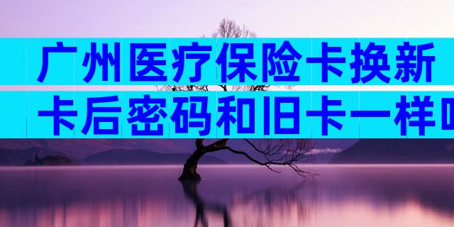 广州医疗保险卡换新卡后密码和旧卡一样吗