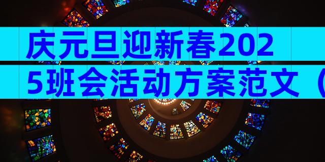庆元旦迎新春2025班会活动方案范文（精选4篇）