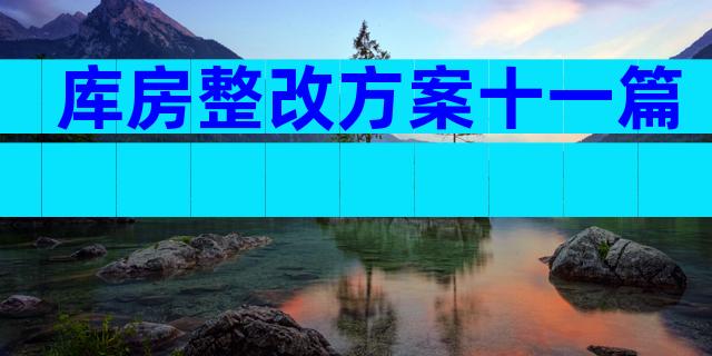 库房整改方案十一篇