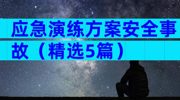 应急演练方案安全事故（精选5篇）