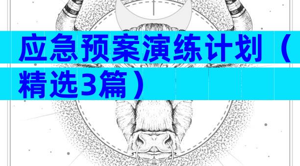 应急预案演练计划（精选3篇）