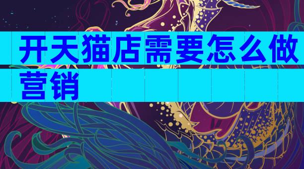 开天猫店需要怎么做营销