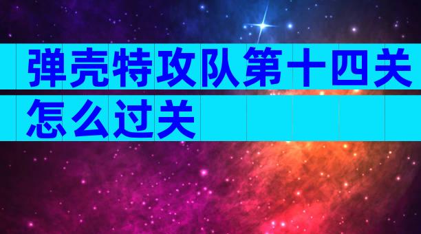 弹壳特攻队第十四关怎么过关