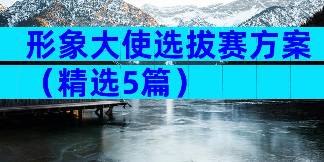 形象大使选拔赛方案（精选5篇）