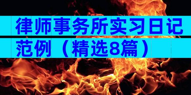 律师事务所实习日记范例（精选8篇）