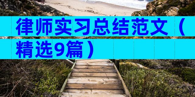 律师实习总结范文（精选9篇）