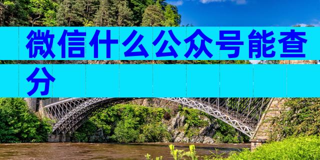 微信什么公众号能查分