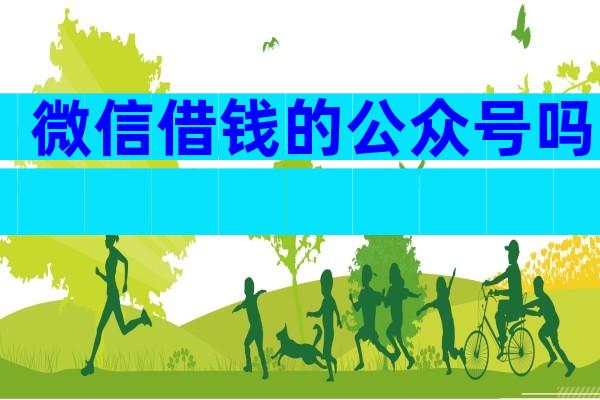 微信借钱的公众号吗