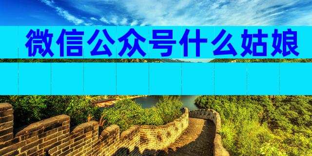 微信公众号什么姑娘