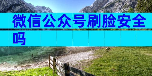 微信公众号刷脸安全吗