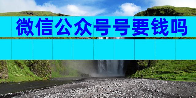 微信公众号号要钱吗