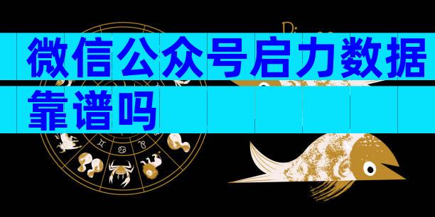 微信公众号启力数据靠谱吗