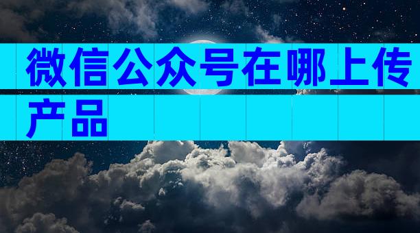 微信公众号在哪上传产品