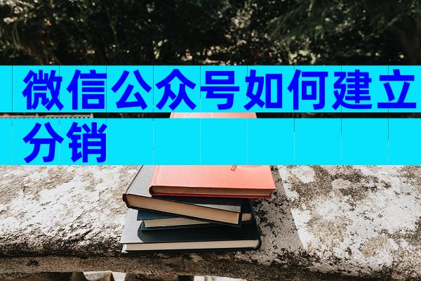 微信公众号如何建立分销