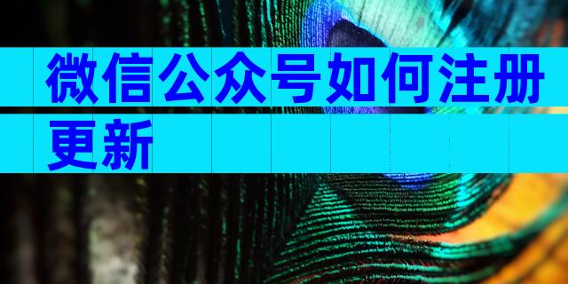 微信公众号如何注册更新