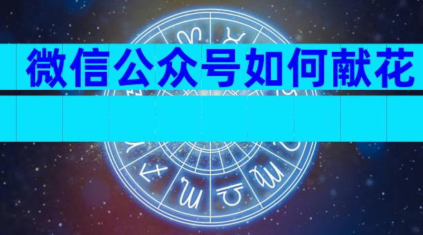微信公众号如何献花