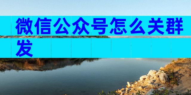 微信公众号怎么关群发