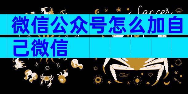 微信公众号怎么加自己微信