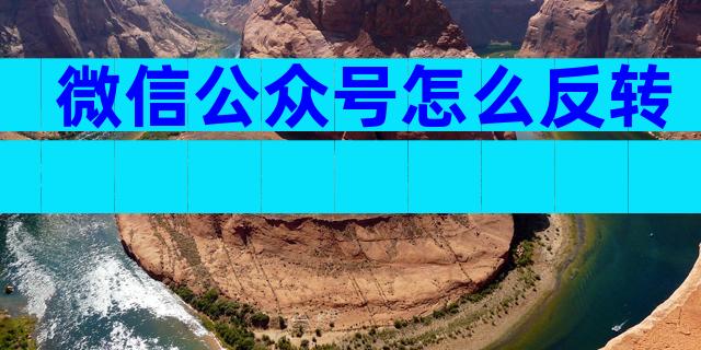 微信公众号怎么反转