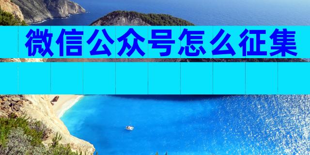 微信公众号怎么征集