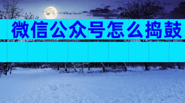 微信公众号怎么捣鼓